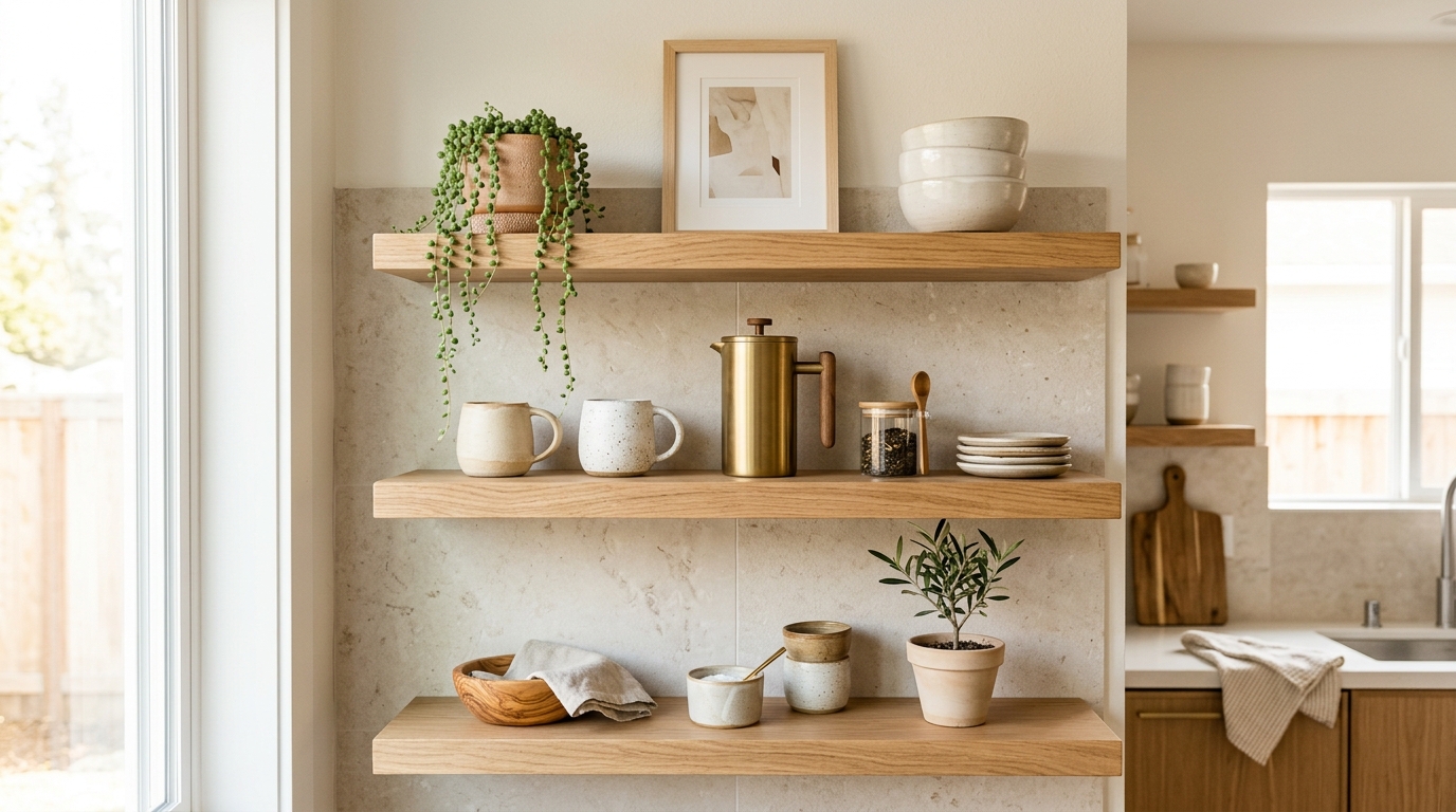 A Beginner's Guide to Styling Open Shelves Like a Pro Designer A Beginner's Guide to Styling Open Shelves Like a Pro Designer photo